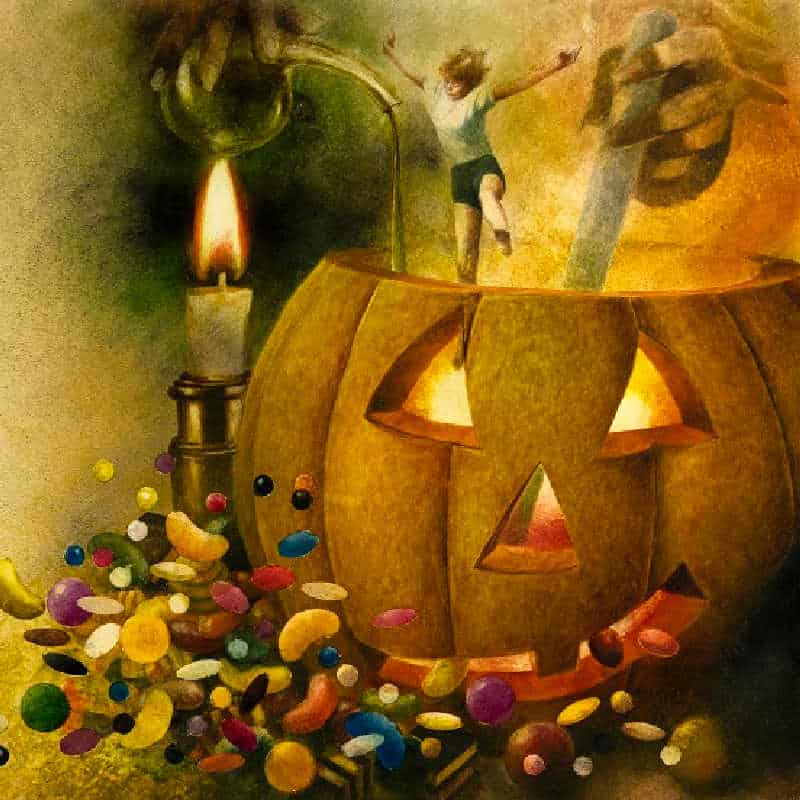 Photo credit: Robert Ingpen, Illustration for Halloween Circus at the Graveyard Lawn by Charise Neugebauer (North-South Books). Gift of Robert Ingpen. © 2003 Robert Ingpen. 